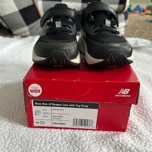 New Balance Black and White Velcro Sneakers